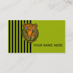 Carte De Visite Pop Art TIGER HEAD + votre backgr. & idées