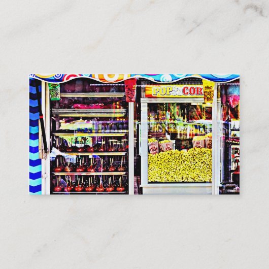 Carte De Visite Pop-corn et Candy Apples (Dos)