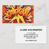 Carte De Visite Pop de B.D. personnalisées KA-POW! (Devant / Derrière)