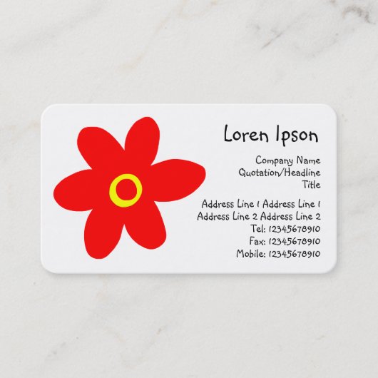 Carte De Visite Pop Flower II (Devant)