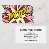 Carte De Visite POP Fun Retro Comic Book (Devant / Derrière)