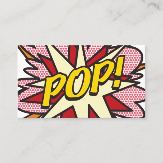 Carte De Visite POP Fun Retro Comic Book (Devant)