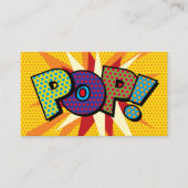 Carte De Visite POP Fun Retro Comic Book (Devant)