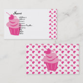 Carte De Visite Pop Heart Cupcake (Devant / Derrière)