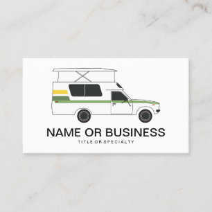 Carte De Visite pop up chinook camper rétro greens