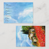 CARTE DE VISITE POPIES EN TOSCANE (Devant / Derrière)