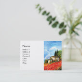 CARTE DE VISITE POPIES EN TOSCANE (Debout devant)