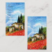 CARTE DE VISITE POPIES EN TOSCANE (Devant / Derrière)