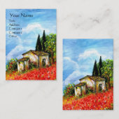 CARTE DE VISITE POPIES EN TOSCANE (Devant / Derrière)