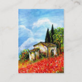 CARTE DE VISITE POPIES EN TOSCANE (Dos)