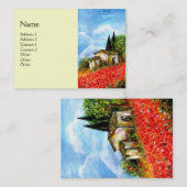 CARTE DE VISITE POPIES EN TOSCANE (Devant / Derrière)