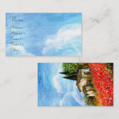 CARTE DE VISITE POPIES EN TOSCANE (Devant / Derrière)