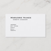 Carte De Visite Popp snob - concepteur de site Web (Dos)