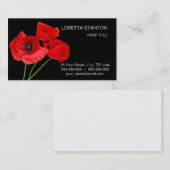 Carte De Visite Poppies (Devant / Derrière)