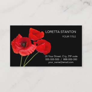 Carte De Visite Poppies
