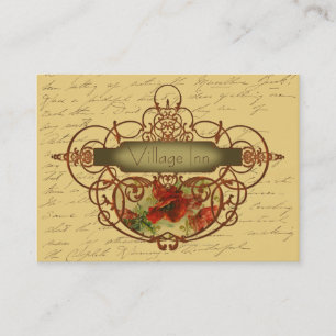 Carte De Visite Poppies et manuscrits Design Steampunk
