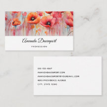 Poppies rouges dans une aquarelle de champ