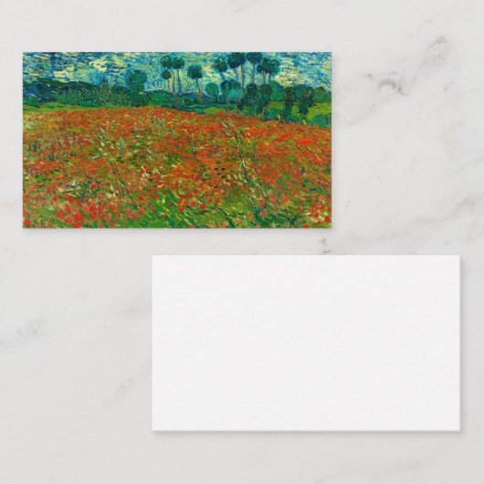 Carte De Visite Poppy Field by Vincent van Gogh (Devant / Derrière)