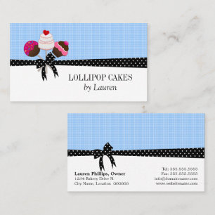 Carte De Visite Pops de gâteau Bleu