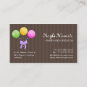 Carte De Visite Pops de gâteau colorés (Dos)