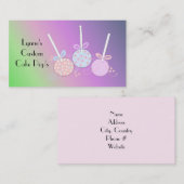 Carte De Visite Pops de gâteau pastel (Devant / Derrière)