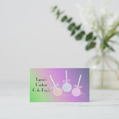 Carte De Visite Pops de gâteau pastel (Debout devant)