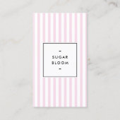 Carte De Visite Pops de gâteau rayés rose rétro (Devant)