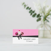Carte De Visite Pops de gâteau rose (Debout devant)