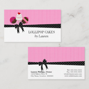 Carte De Visite Pops de gâteau rose