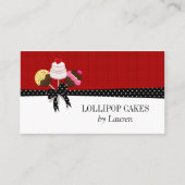 Carte De Visite Pops de gâteau rouges (Devant)