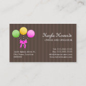 Carte De Visite Pops de gâteaux colorés (Dos)