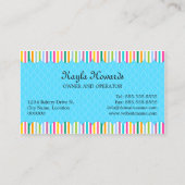 Carte De Visite Pops de gâteaux colorés (Dos)