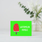 Carte De Visite Popsicle de pastèque (Debout devant)