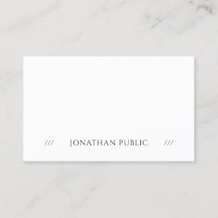 Carte De Visite Populaire Élégant Simple Plain Professionnel Moder