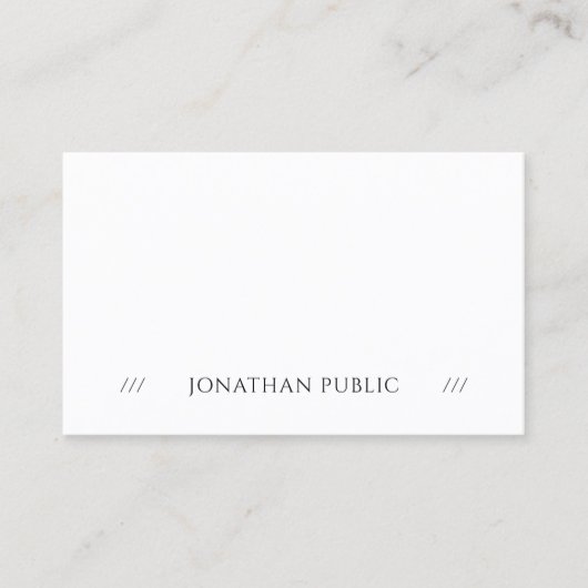 Carte De Visite Populaire Élégant Simple Plain Professionnel Moder (Devant)