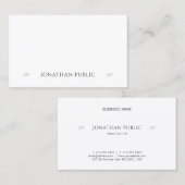 Carte De Visite Populaire Élégant Simple Plain Professionnel Moder (Devant / Derrière)