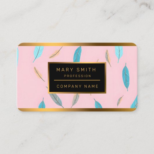 Carte De Visite Popular Feathers Luxury Boho Collection (Devant)