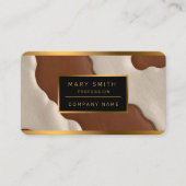 Carte De Visite Popular Luxury Elegant Faux Cow Leather Collection (Devant)