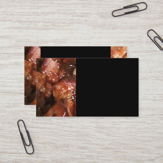 Carte De Visite Porc barbecue (Devant/Arrière en situation)