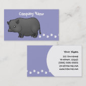 Carte De Visite Porc de miniature de bande dessinée (Devant / Derrière)