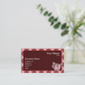 Carte De Visite Porc rouge de plaid (Debout devant)