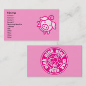 Carte De Visite Porcin (Devant / Derrière)