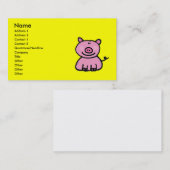 Carte De Visite Porcin rose (Devant / Derrière)