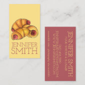 Carte De Visite Porcs dans une couverture Croissant Rouleau Hot Ch (Devant / Derrière)