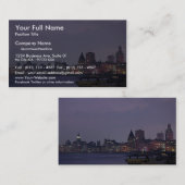 Carte De Visite Port de Changhaï, Chine (Devant / Derrière)