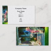 Carte De Visite Porte avec drapeau américain (Devant / Derrière)