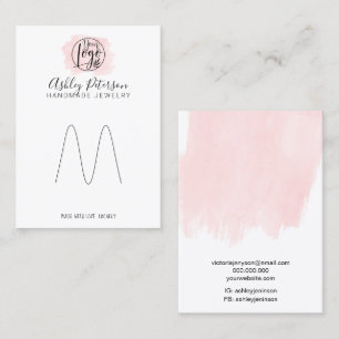Carte De Visite Porte-bijou rose brosse