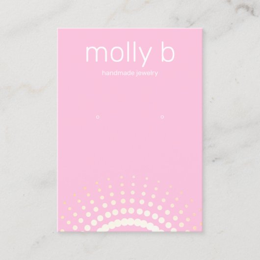 Carte De Visite Porte-bijoux à lunettes rose Sunburst (Devant)