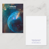 Carte De Visite Porte-bijoux à oreille en nébuleuse cosmique (Devant / Derrière)