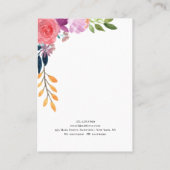 Carte De Visite Porte-bijoux ・ Aquarelle Florale (Dos)